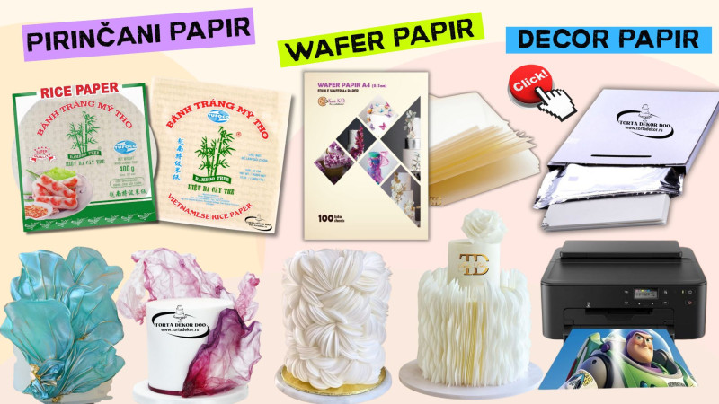 WAFER PIRINČANI DECOR PAPIR